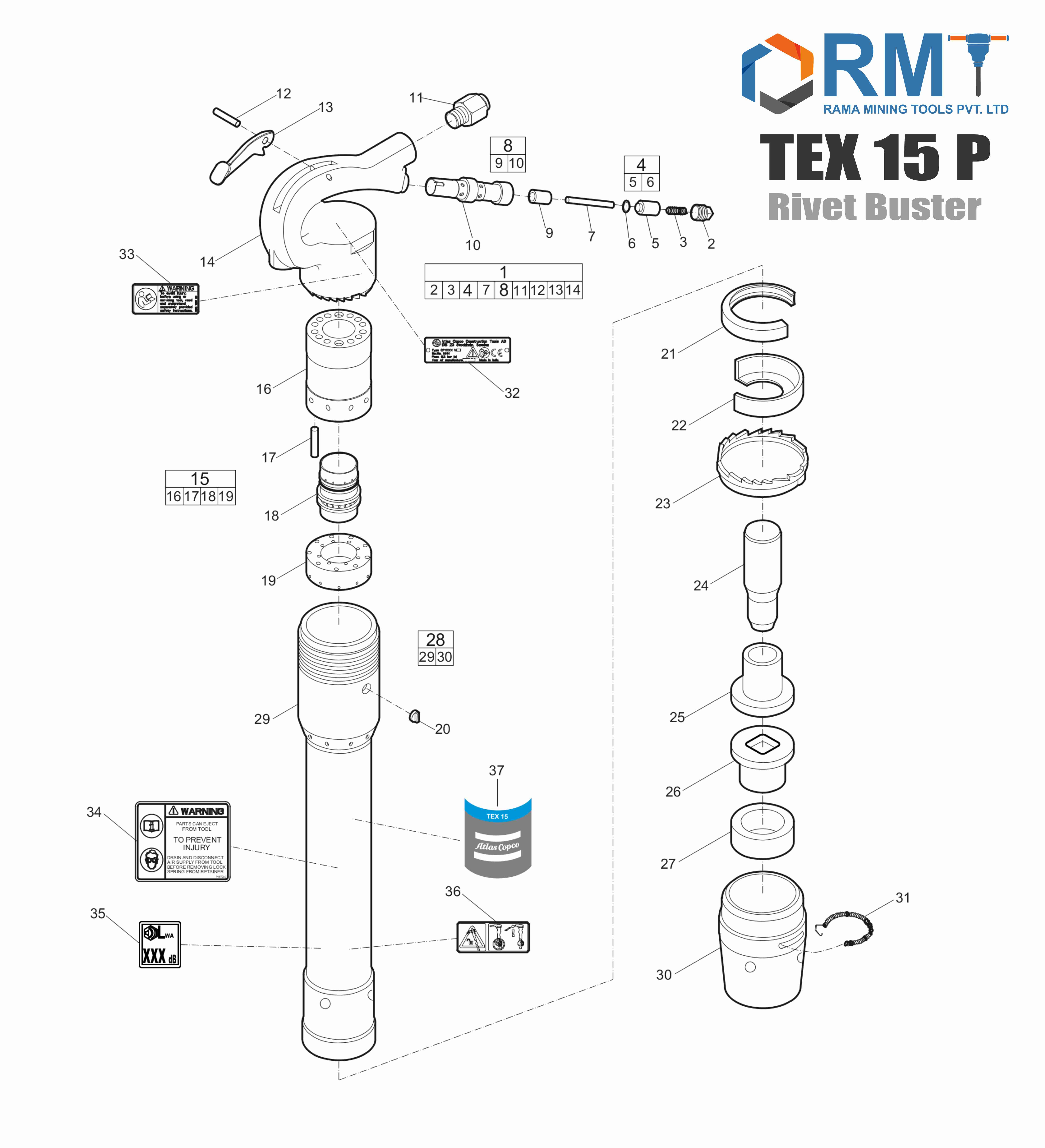 TEX 15 P - Rivet Buster